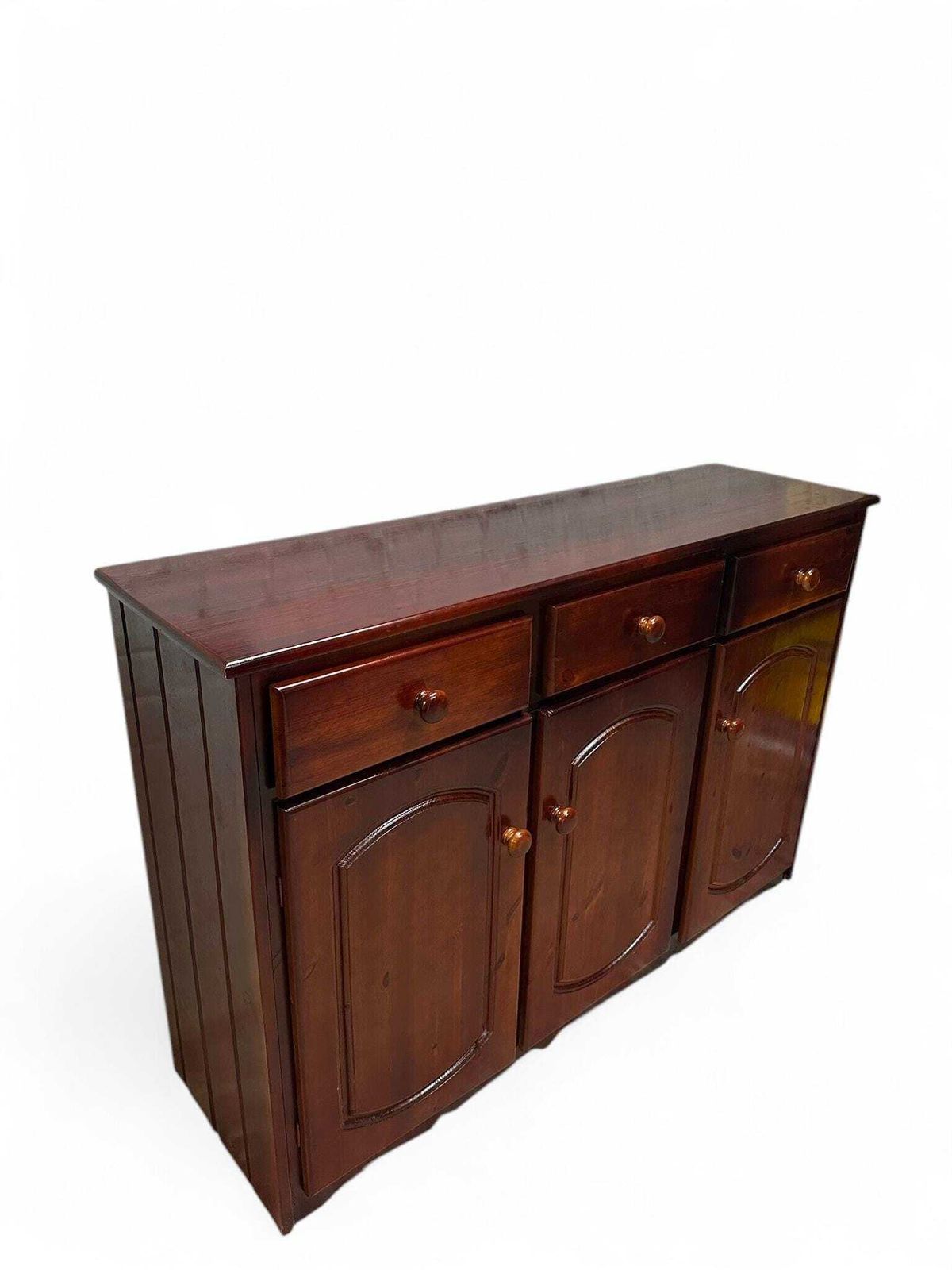 Vintage Carved Sideboard C1980 / Solid Pine photo for sale