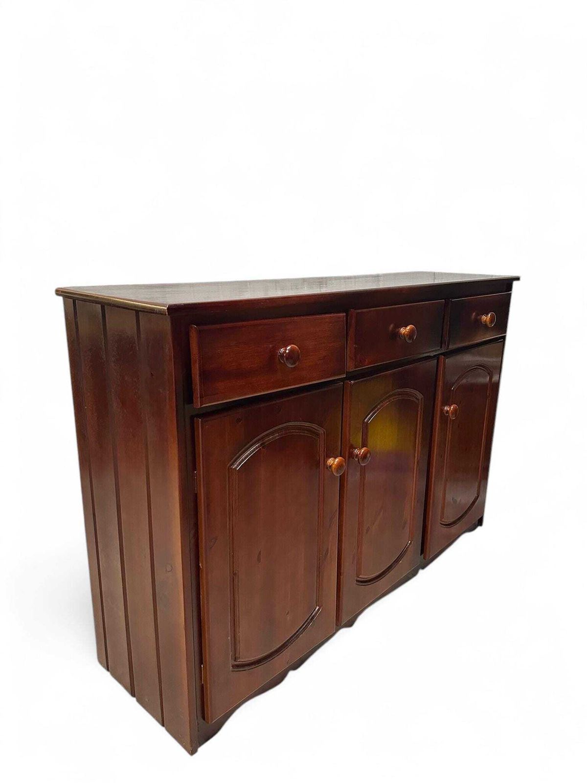Vintage Carved Sideboard C1980 / Solid Pine photo 330.0