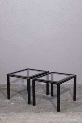 Black Lacquered Side Tables By Pierre Vandel, France 1970s, Set Of 2