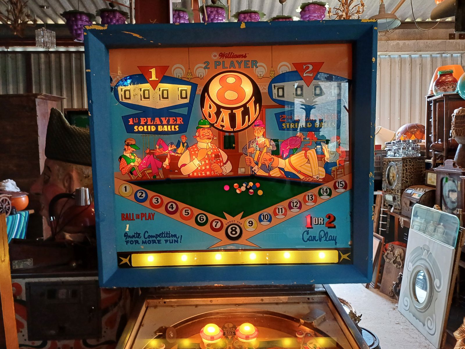 Williams 8 Ball Pinball Machine 1966 photo furniture