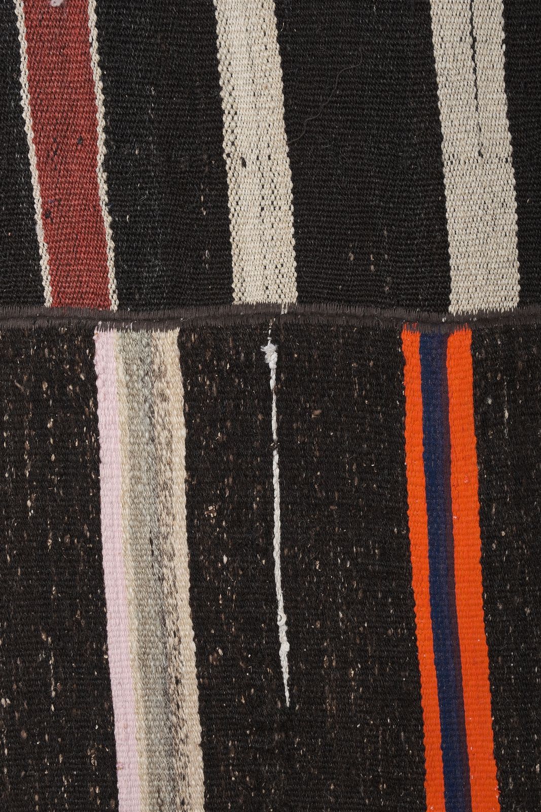 Early 20th Century Striped Kilim With Horizontal Stripe 10'7'' X 11'3'' photo for sale