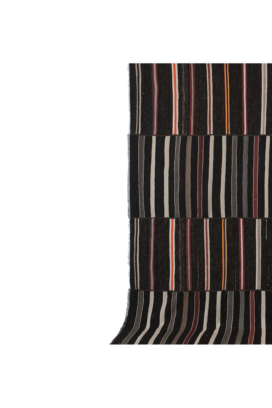 Early 20th Century Striped Kilim With Horizontal Stripe 10'7'' X 11'3'' photo vintage
