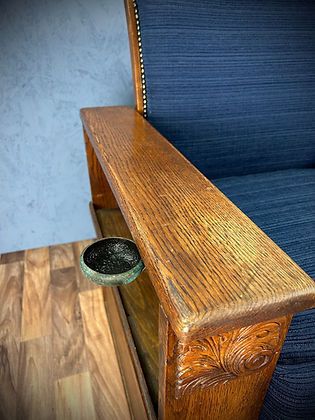 Art Deco Library Chair With Book Shelf & Drink Cabinet, Heal’s Manner photo 1495.0