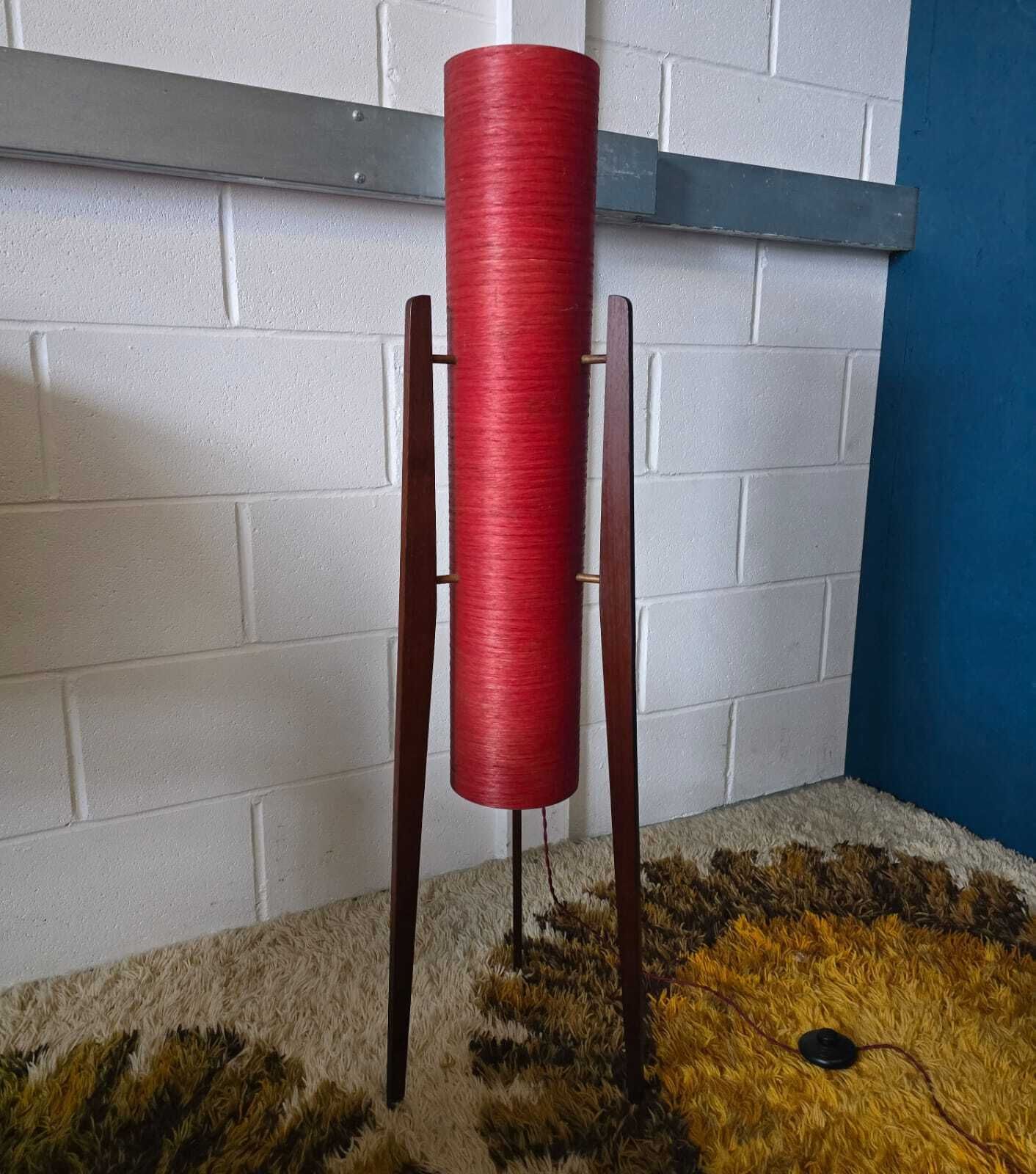 Original Vintage Rare Red Rocket Floor Lamp