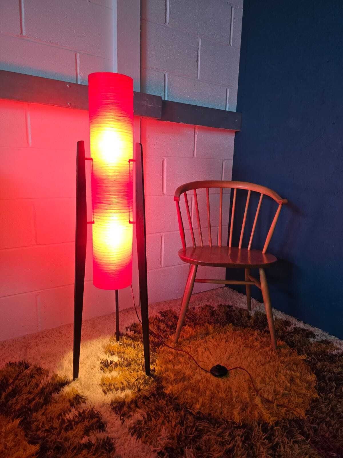 Original Vintage Rare Red Rocket Floor Lamp photo Lighting