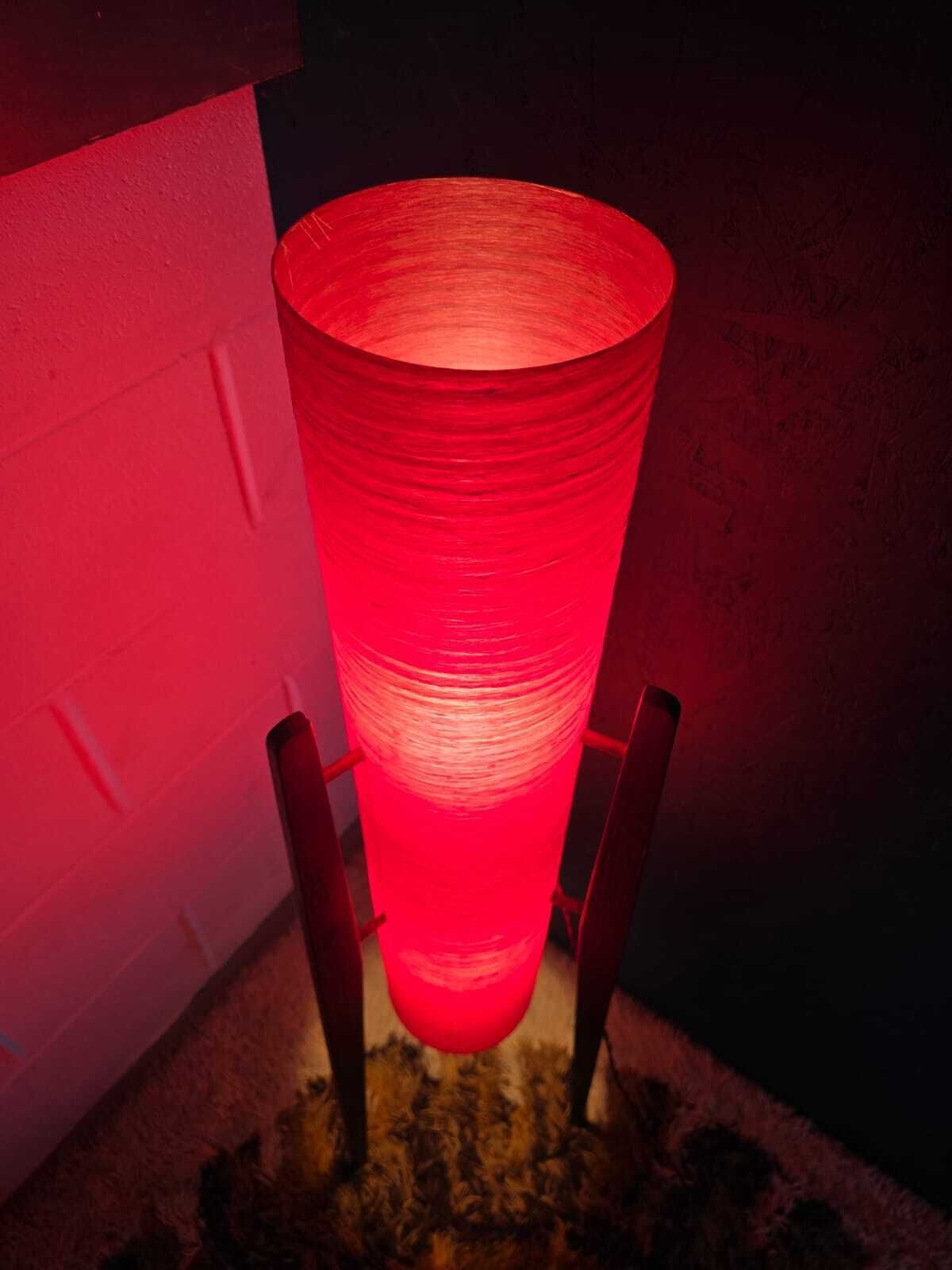 Original Vintage Rare Red Rocket Floor Lamp photo 835.0