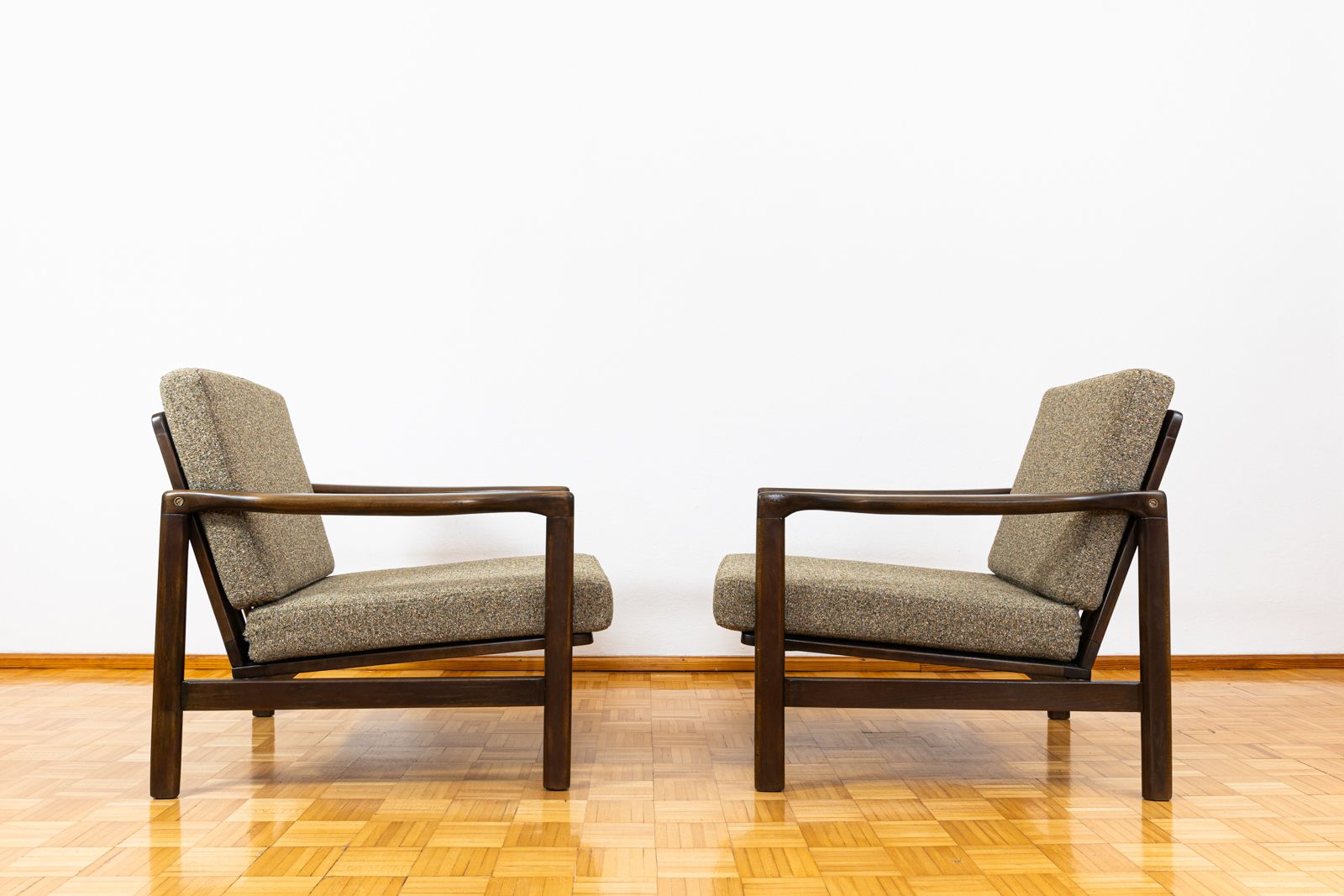 photo vinterior Pair Of Mid Century Armchairs B7522 By Zenon Bączyk, Poland, 1960's