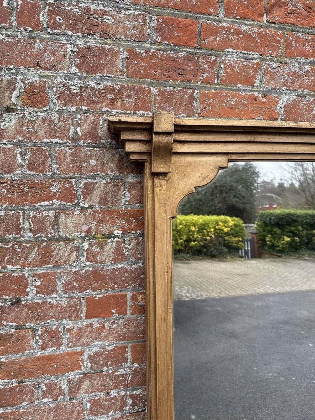 A Wonderful Large Antique English 19th C Gilt Overmantle Mirror. photo furniture