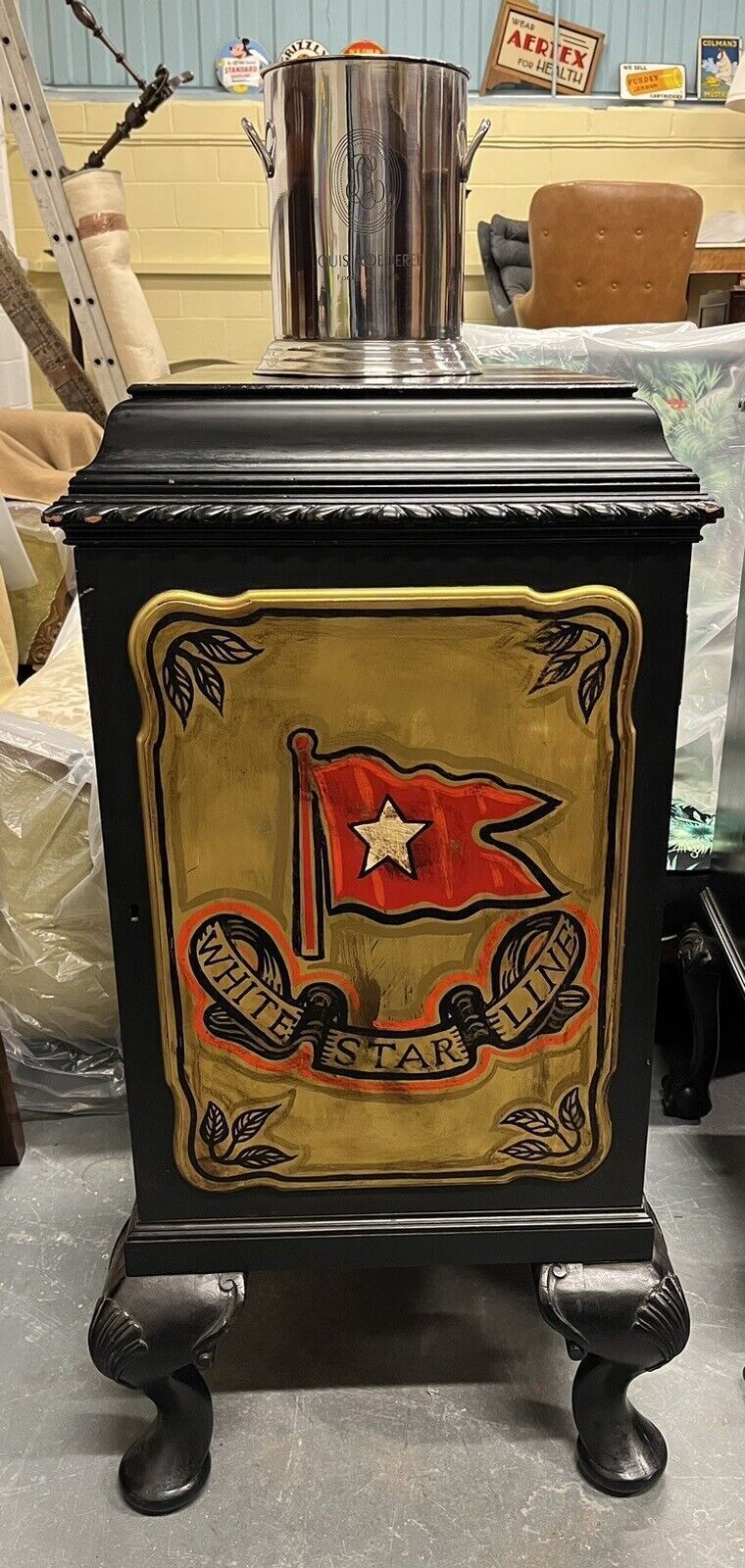 photo furniture Titanic White Star Line Cellarette / Drinks Cabinet