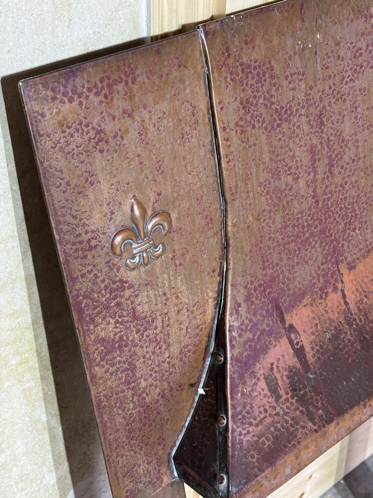 Arts And Crafts Copper Fire Inserts With Hood photo for sale
