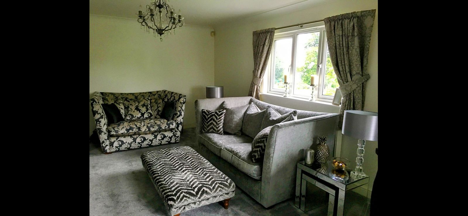 Brand New 4 Seater Sofa With Bolt Off Arms In Susa Steel Colour photo 999.99