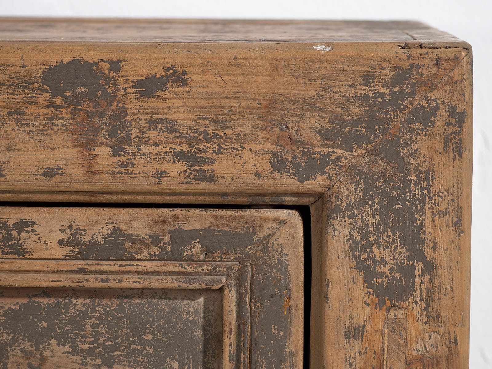 Antique Living Room Sideboard With Gray Patina (C.1900) photo vintage