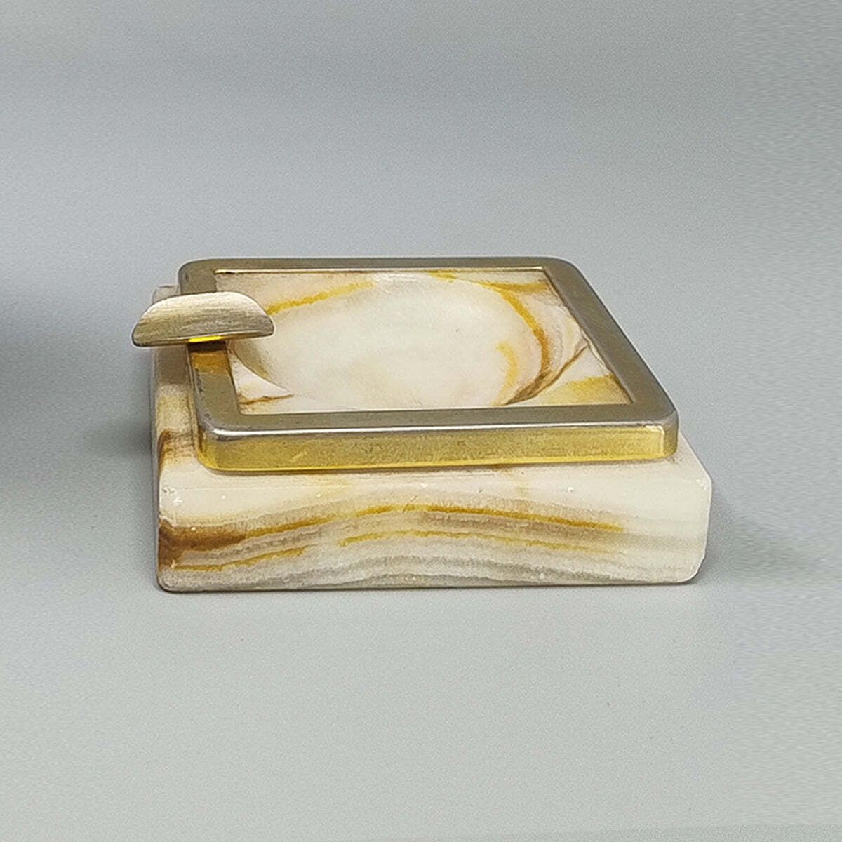 1960s Gorgeous Smoking Set In Onyx. Made In Italy photo vintage