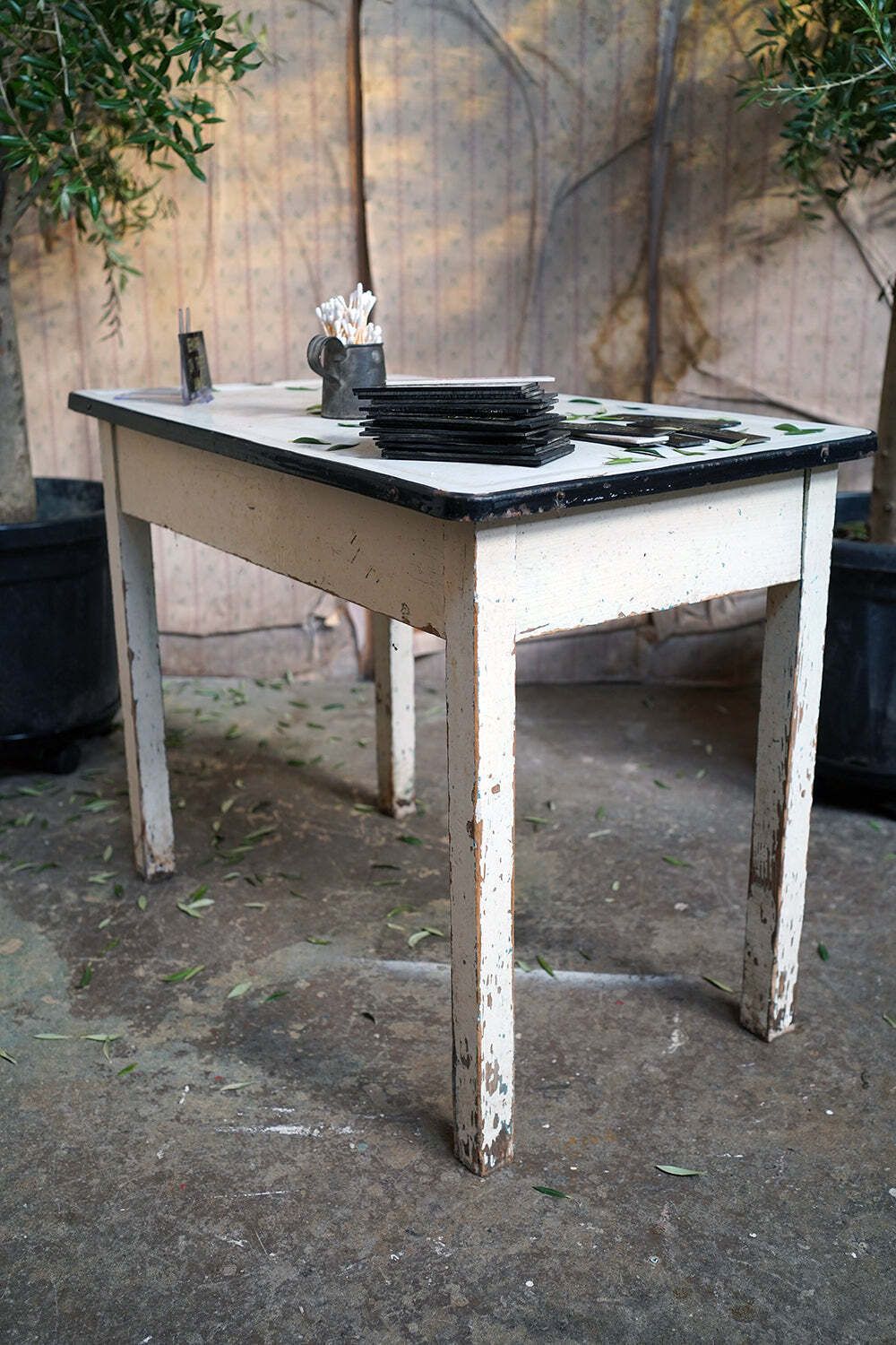 photo buy Bristol Zoological Gardens: An Early/Mid 20thc Painted Pine & Enamel Topped Veterinarian Table C.1940