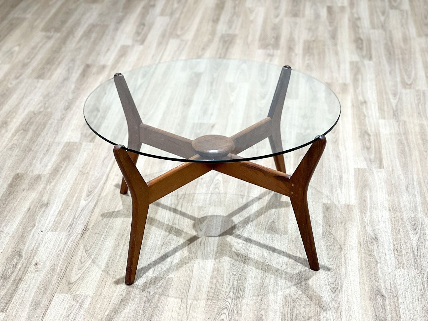 Lebus Coffee Table In Teak And Glass photo for sale
