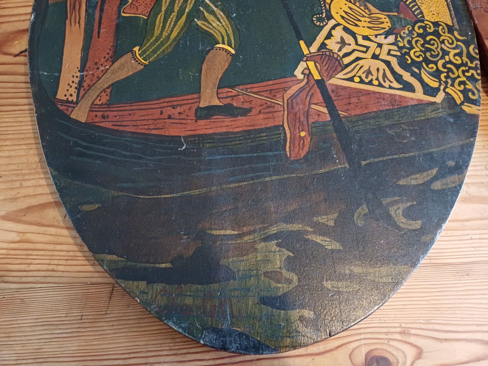 photo vinterior 2 Paintings On Wood 19th "Life In Venice" By Charletti
