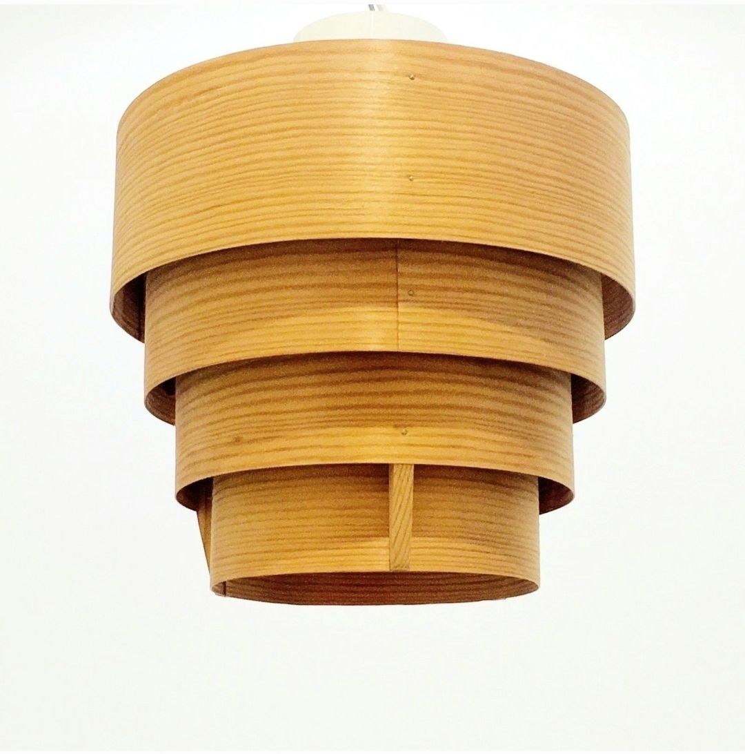 Mid Century Scandinavian Pine Ceiling Light Model T 354 By Hans Agne Jakobsson For Ellysett Markaryd, Sweden, 1960s photo for sale