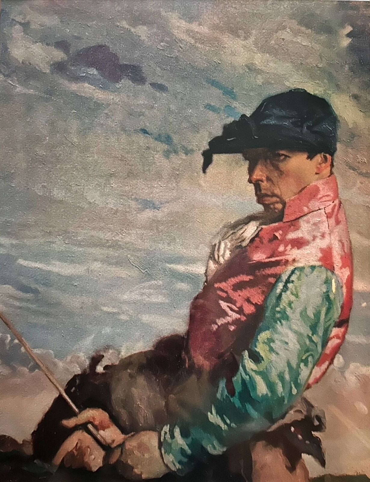 After William Orpen 'The Jockey' Largish Print photo furniture