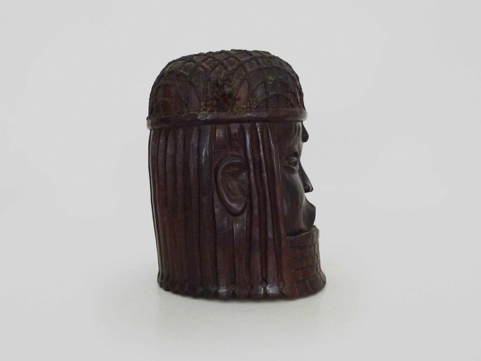 Tembé Art Noir Statue   Brown From Guyana In Wood Face Sculpture Guyana 1950s photo 434.0