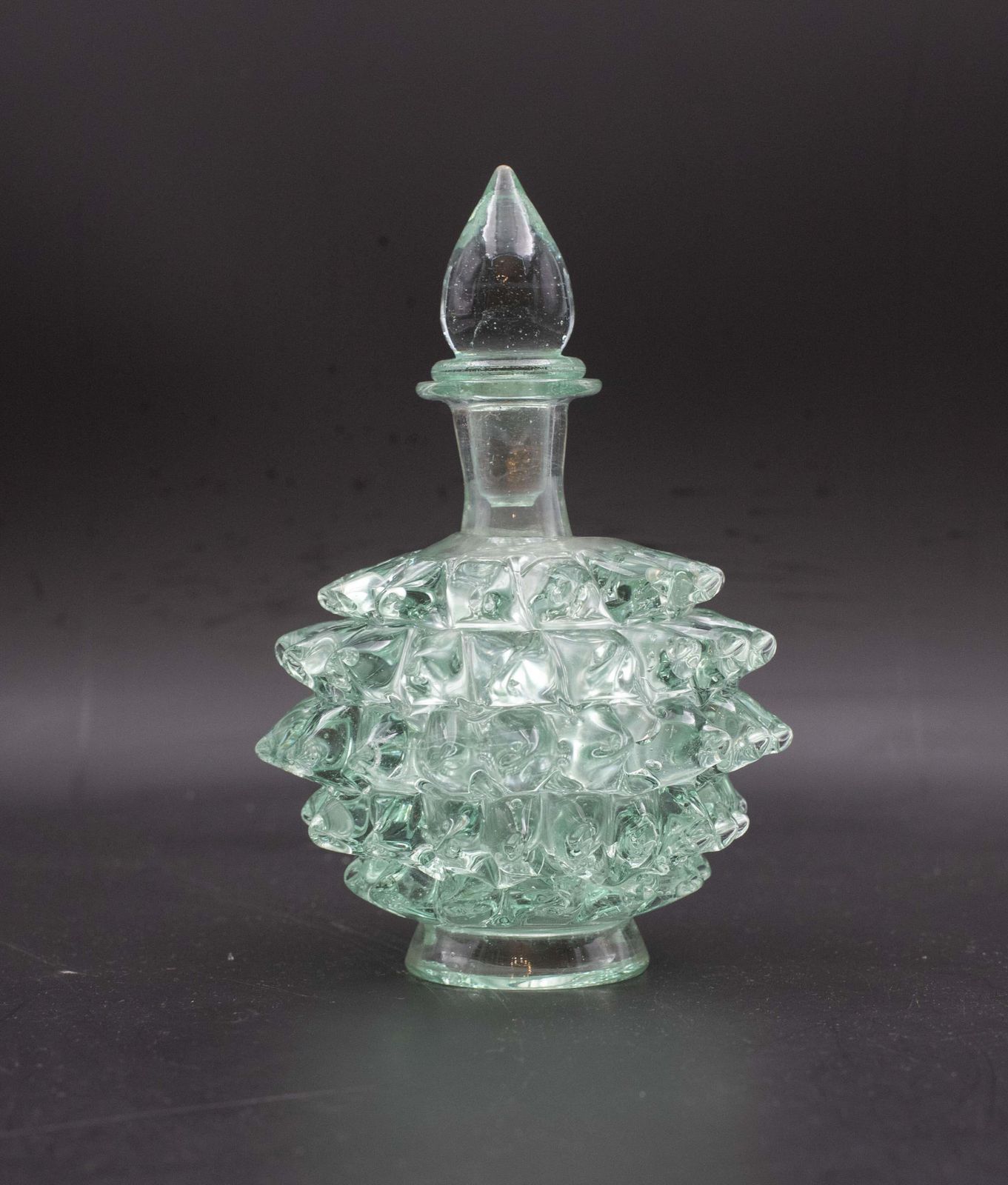 Rare Green Ercole Barovier Rostrato Murano Glass Vase For Barovier & Toso photo furniture