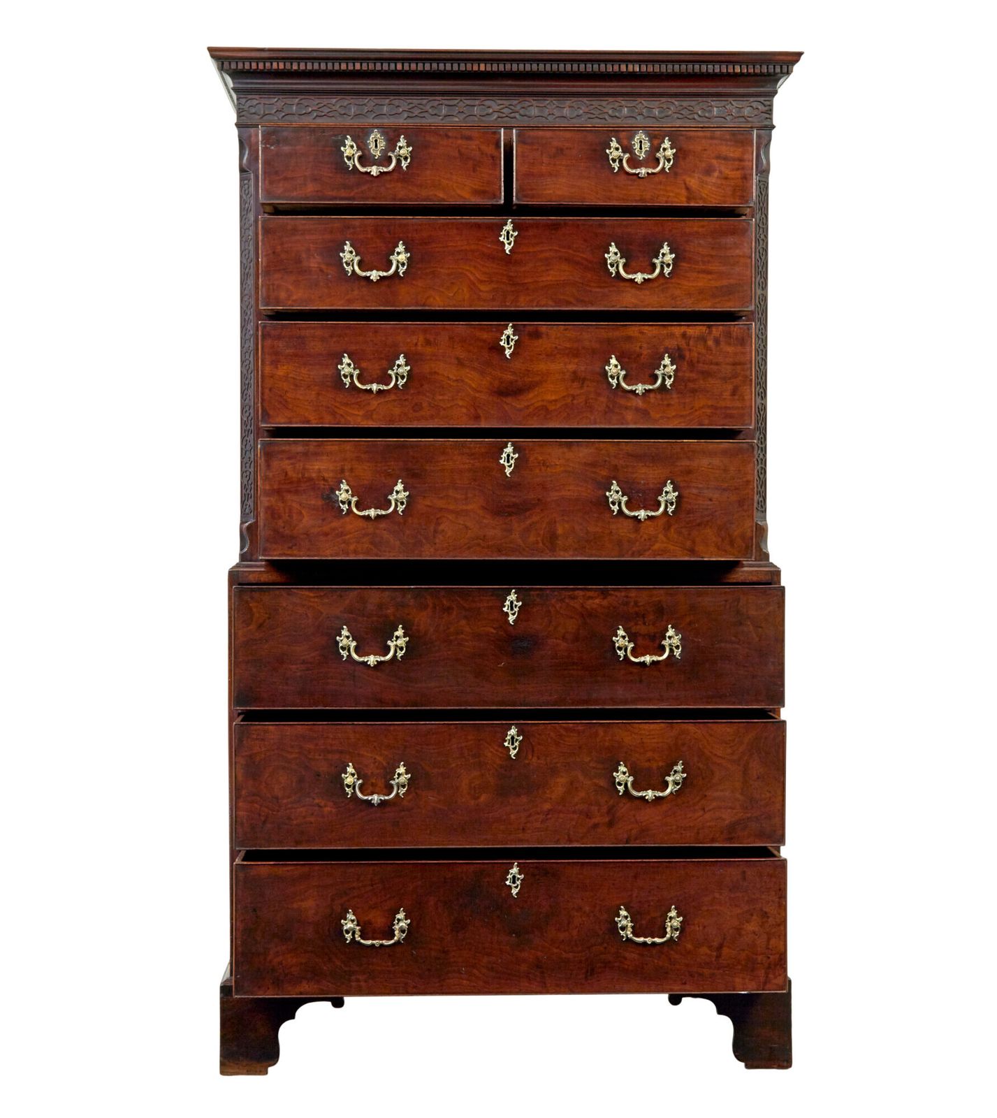 photo furniture Early 19th Century Georgian Mahogany Secretaire Chest On Chest