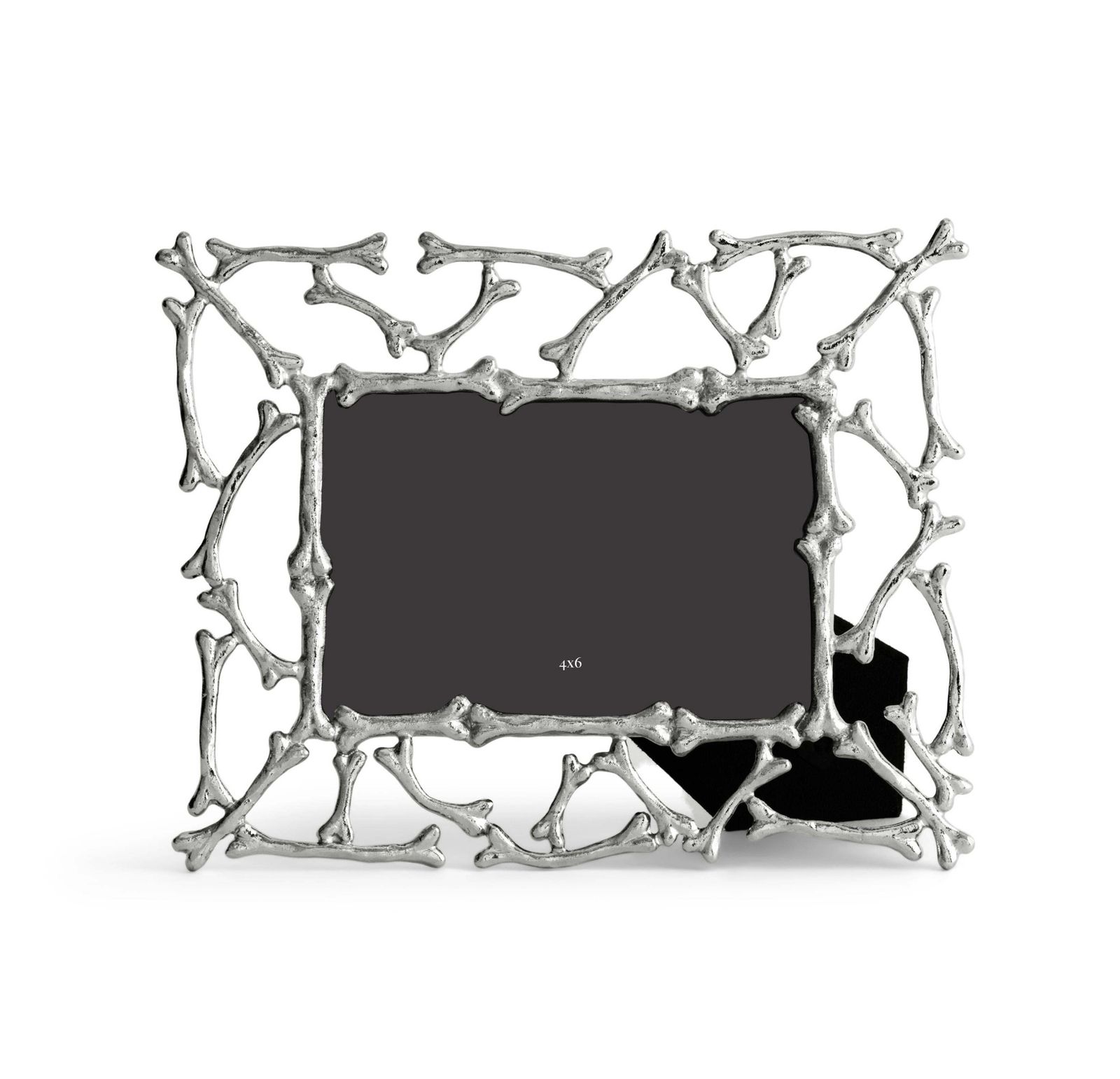 Dog Bone Photo Frame Made From Silver Metal. photo furniture