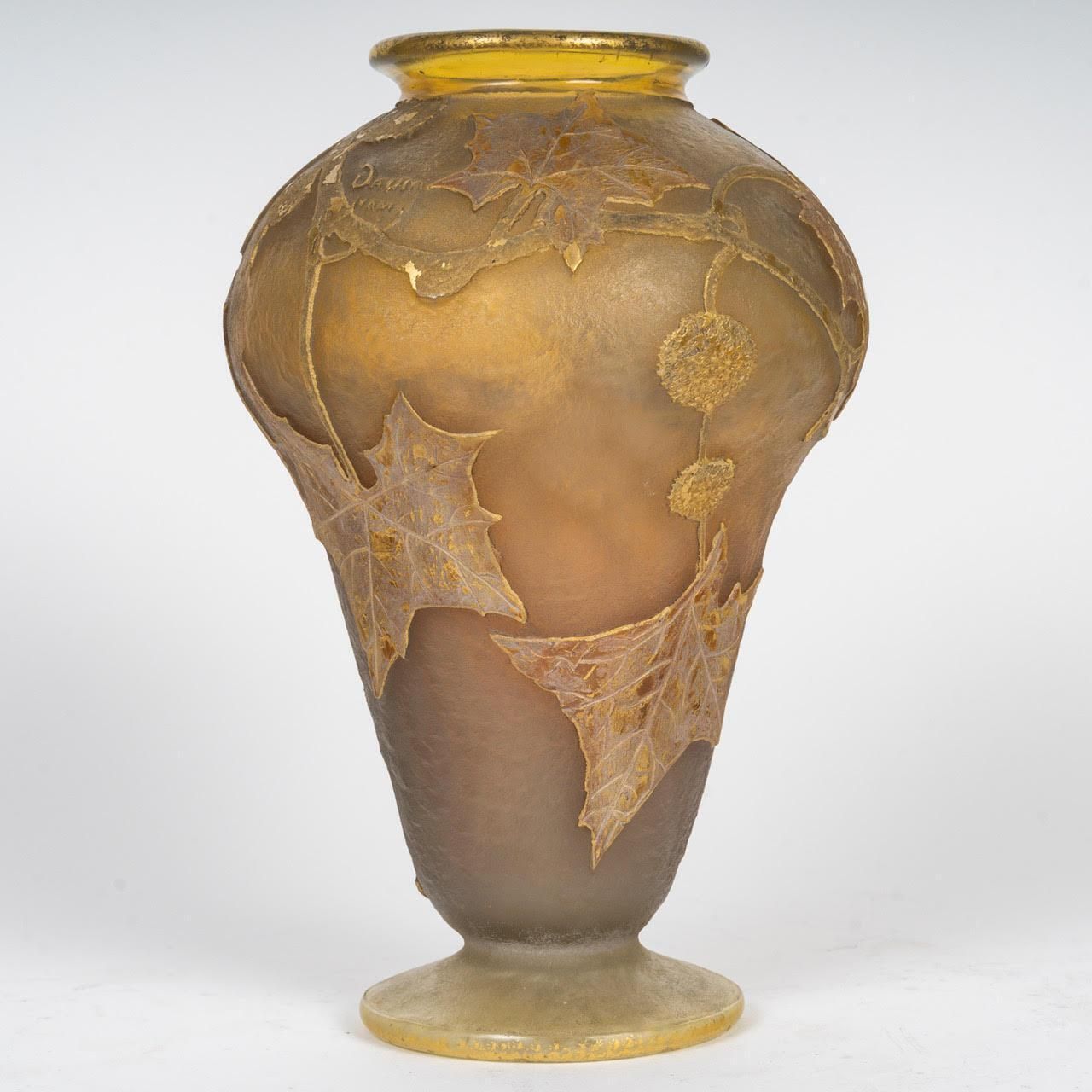 Daum, Nancy Pâte De Verre Vase, Early 20th Century, Art Nouveau. photo for sale