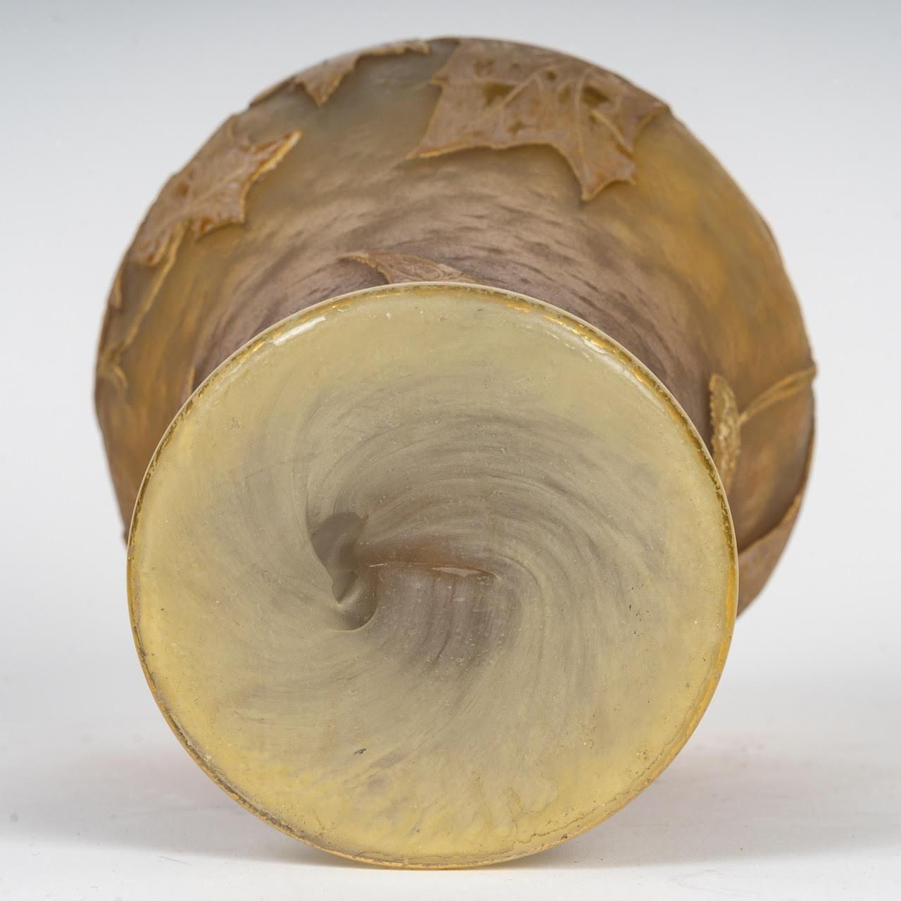 Daum, Nancy Pâte De Verre Vase, Early 20th Century, Art Nouveau. photo vinterior