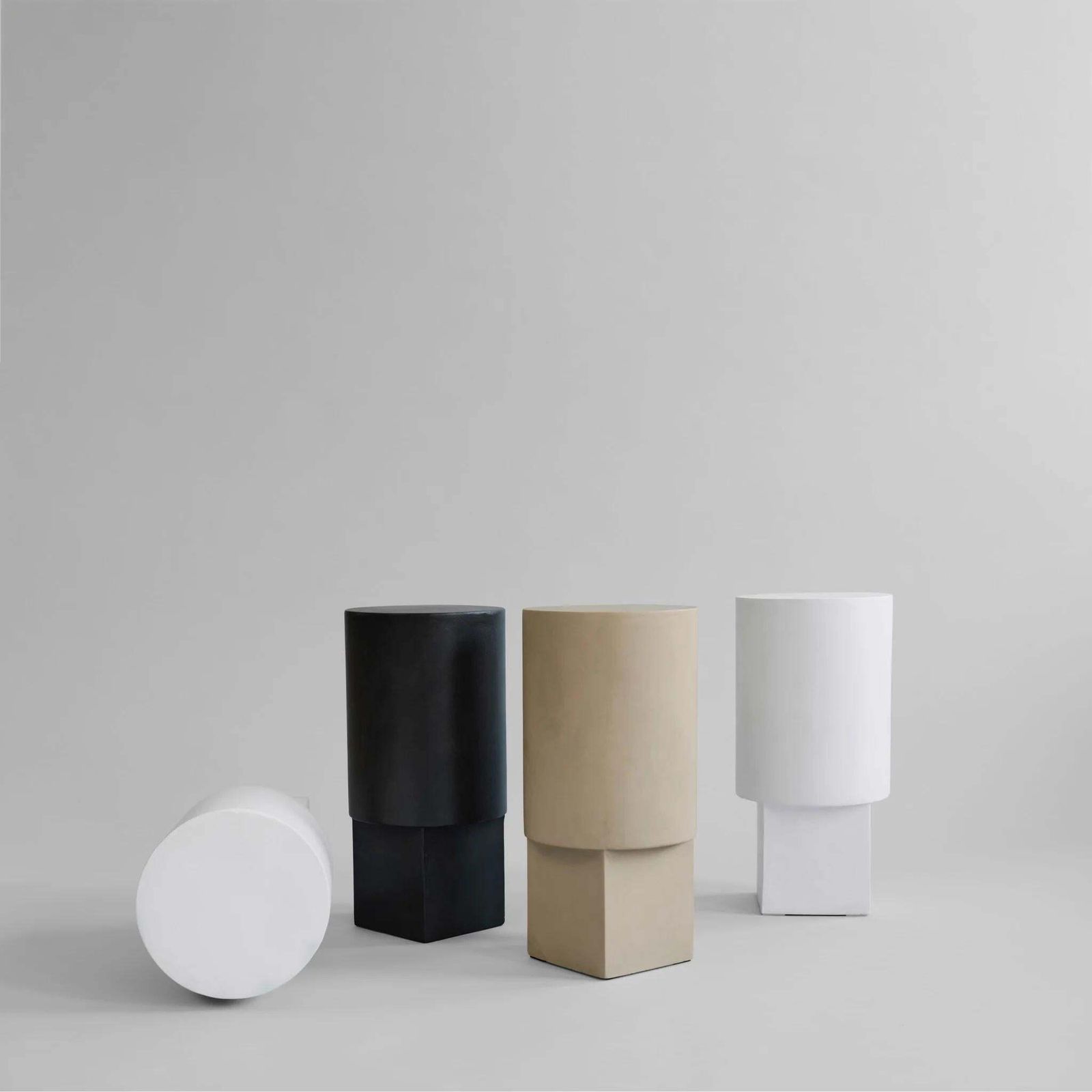 Colonne, Column Table In Fibre And Concrete, Contemporary Work. photo Home Decor