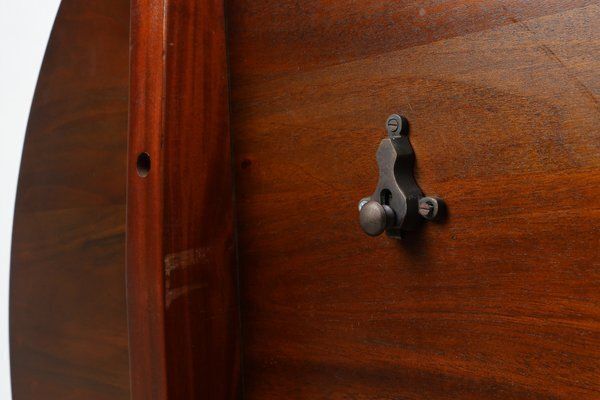 1136.0 Vintage English Round Tilt Top Table In Cherry, 1950s photo