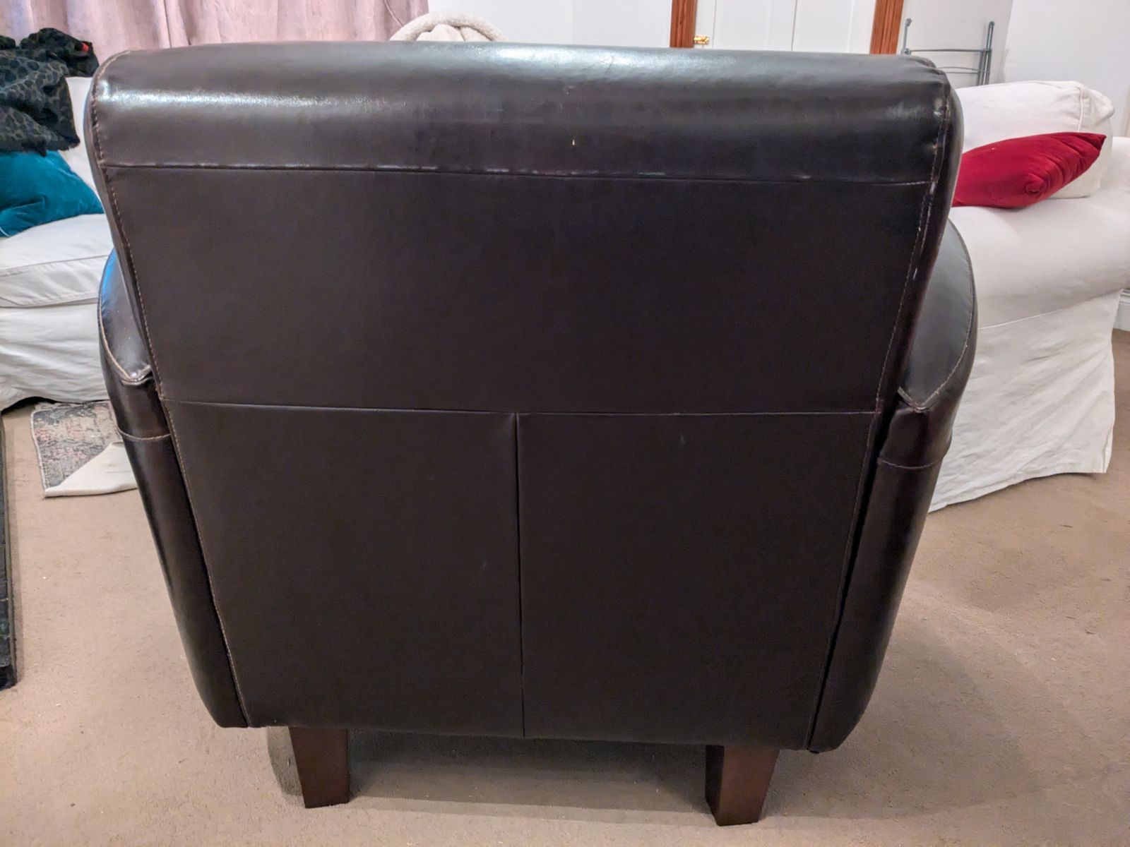 Art Deco Leather Armchair / Club Chair photo 120.0