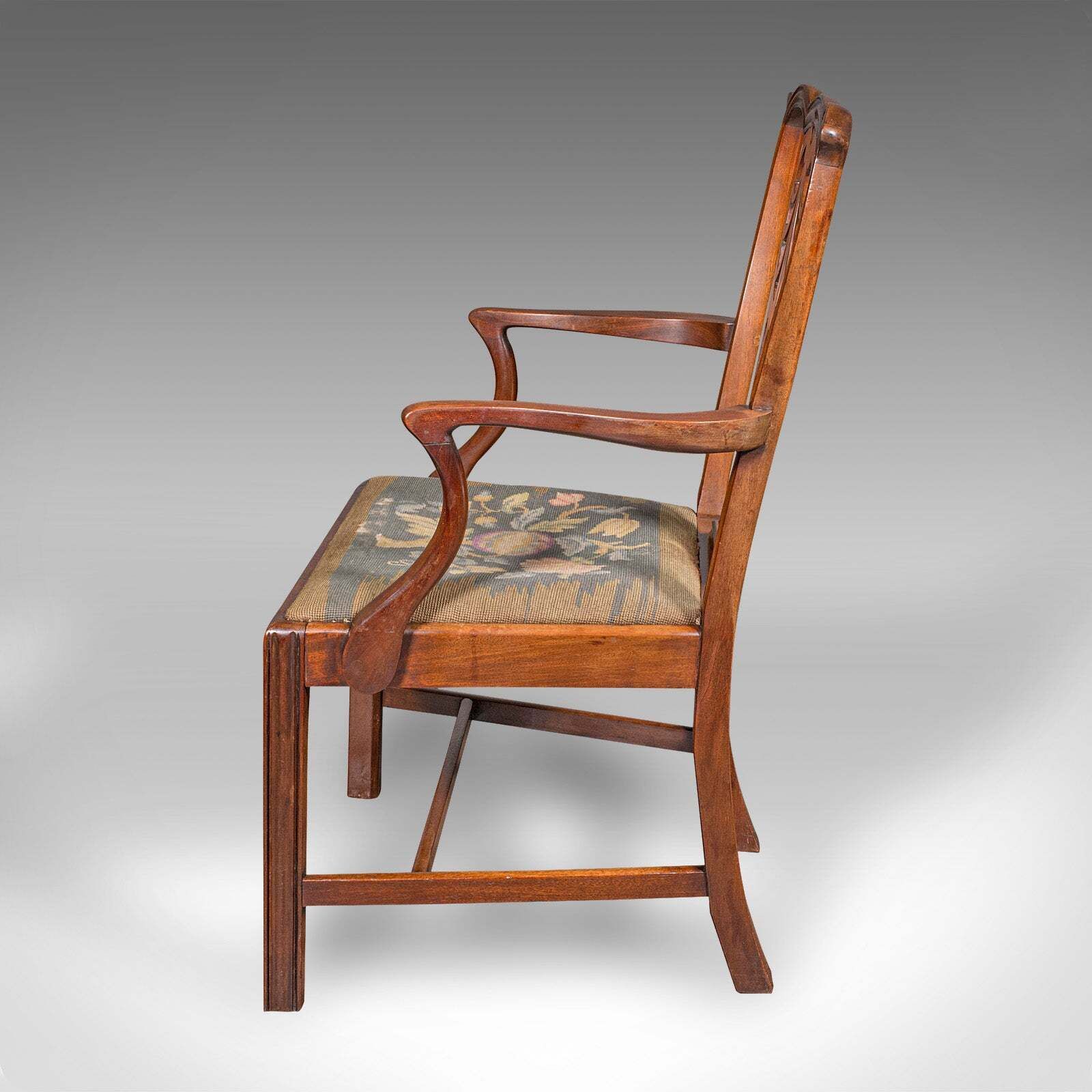 Antique Morning Room Elbow Chair, English, Lounge Seat, Armchair, Georgian, 1800 photo 1495.0