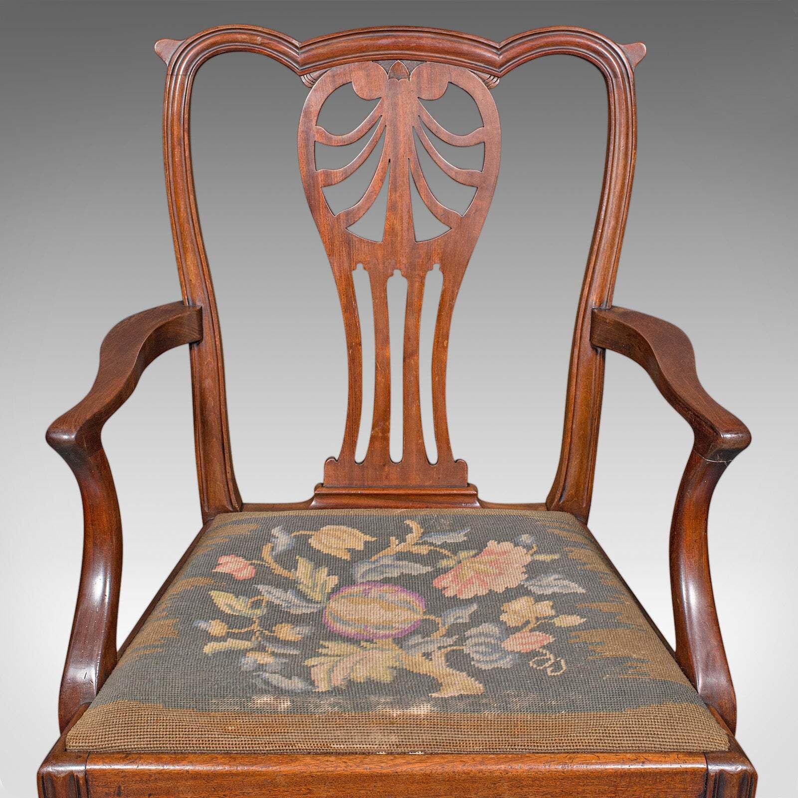 photo furniture Antique Morning Room Elbow Chair, English, Lounge Seat, Armchair, Georgian, 1800
