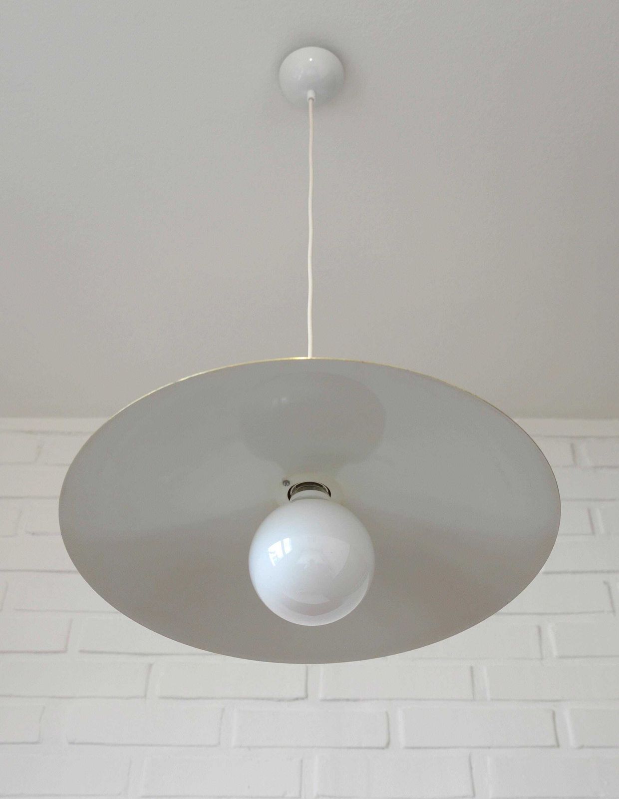 Vintage Trumpet / Hanging Lamp / Japandi / Pendant Light / Scandinavian / Mid Century Modern / Yugoslavia 80's / Retro Gold Lamp / Lighting photo Lighting