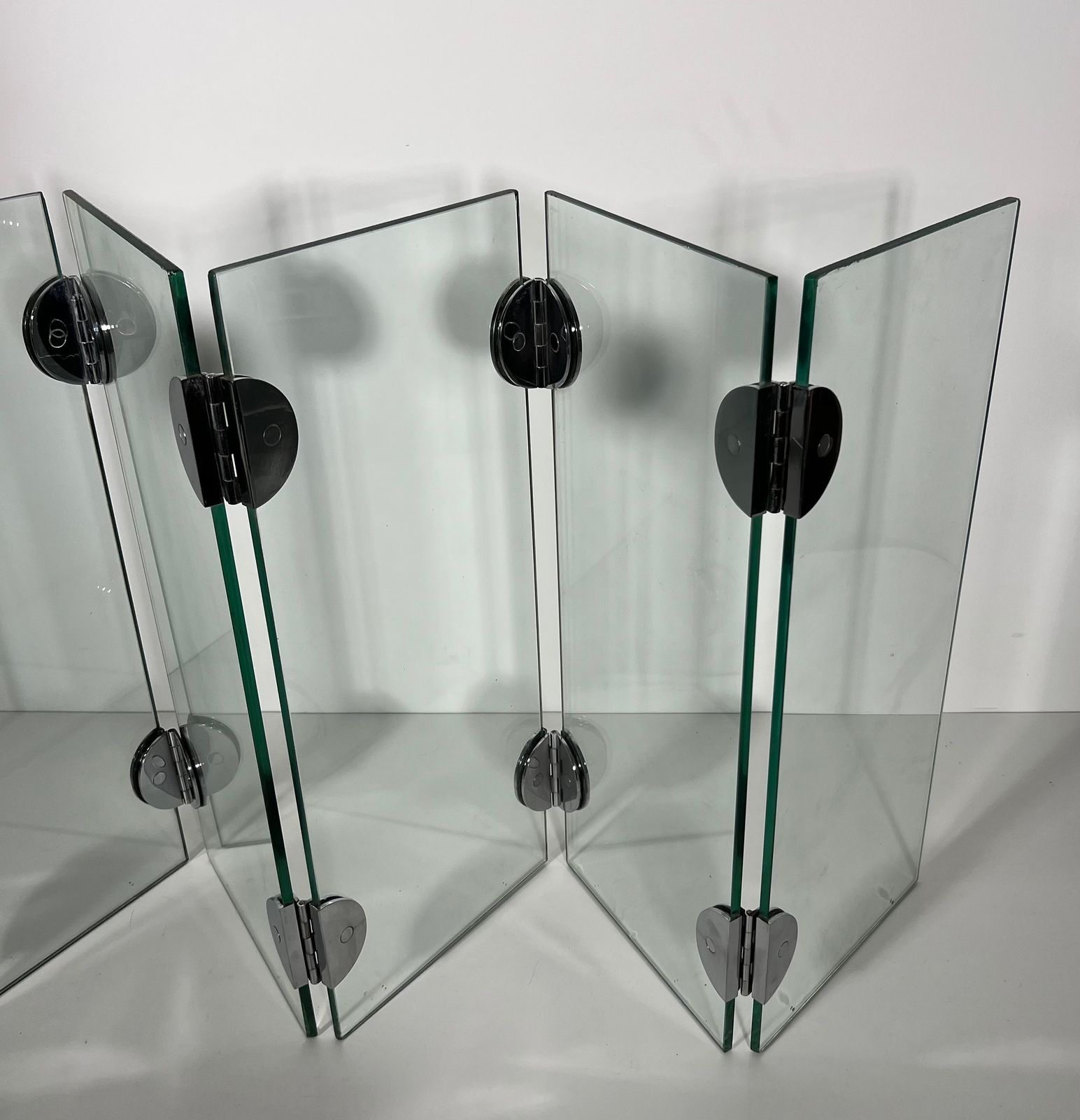Exceptional Firewall With 6 Glass Panels And Chrome Hinges In The Taste Of Robert Mallet Stevens photo 7500.0