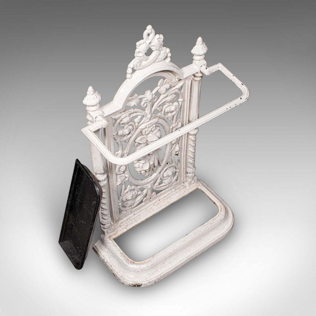 Antique Portico Stick Stand, English, Cast Iron, Hall, Umbrella Loop, Victorian photo buy