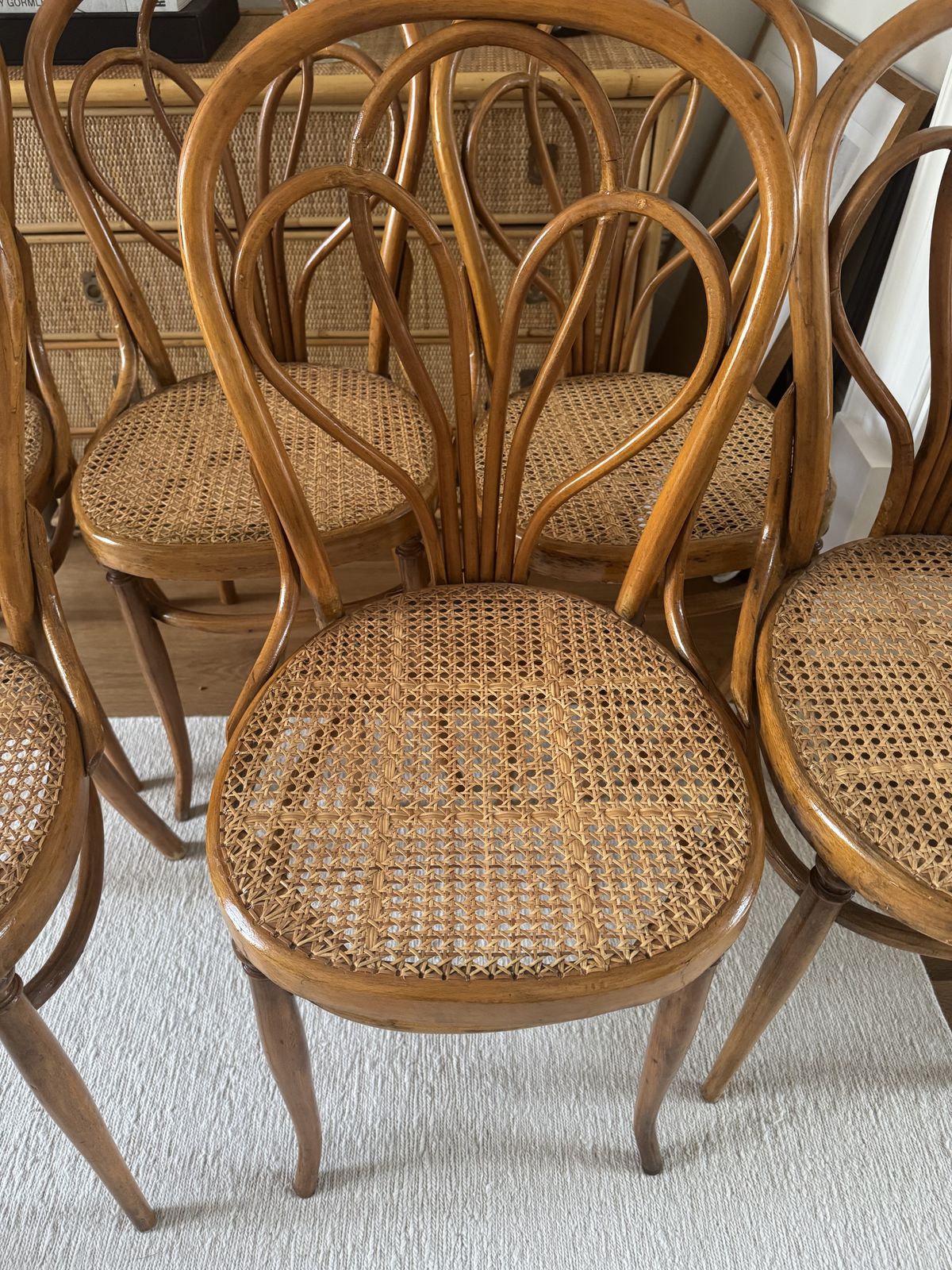 Lotus N25 Dining Chairs By Michael Thonet For Gebrüder Thonet Vienna Gmbh, 1894, Set Of 6 photo Furniture