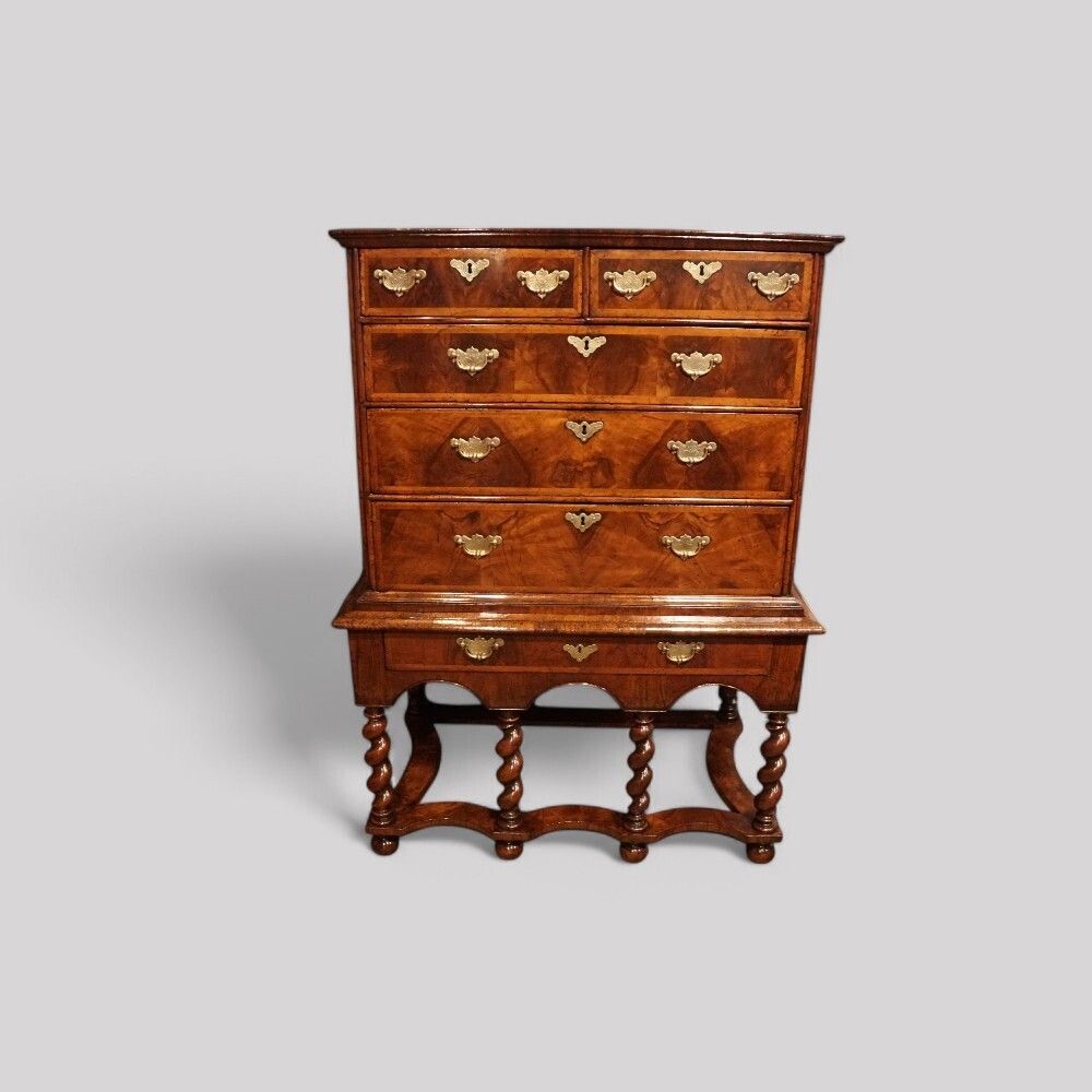 William And Mary Walnut Chest On Stand photo buy