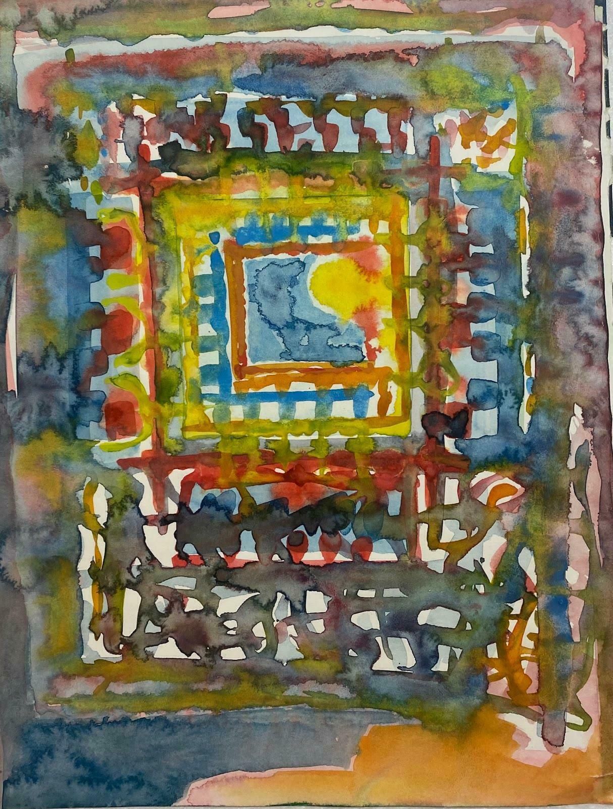 Jacques Coulais (1955 2011)french Expressionist Abstract Original Painting Artists Studio Provenancemid 20th Century