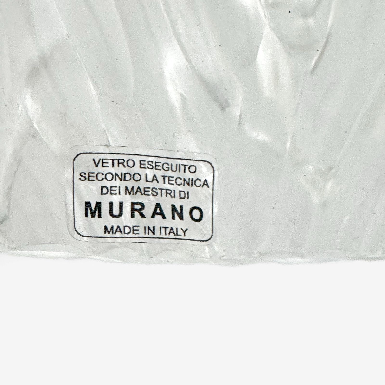 photo for sale Pair Of Modern Italian Brass And Murano Glass Textured Wall Sconces