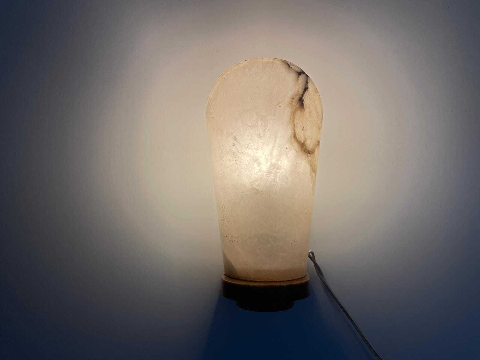 French Natural Marble Single Sconce, 1960s, France photo Lighting