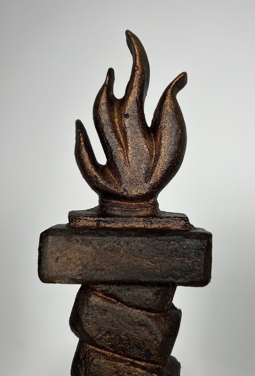 photo furniture Rare Pair Of Flame Andirons In The Style Of Gilbert Poillerat