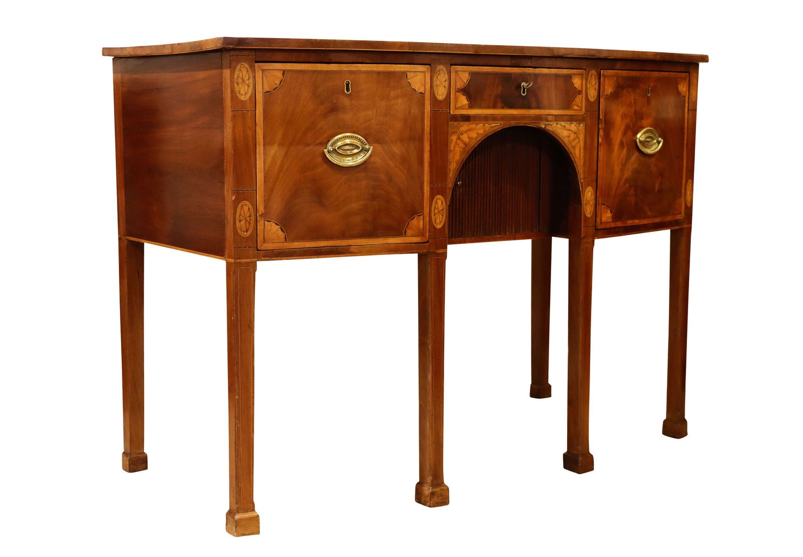 A Small Georgian Mahogany Bowfronted Sideboard