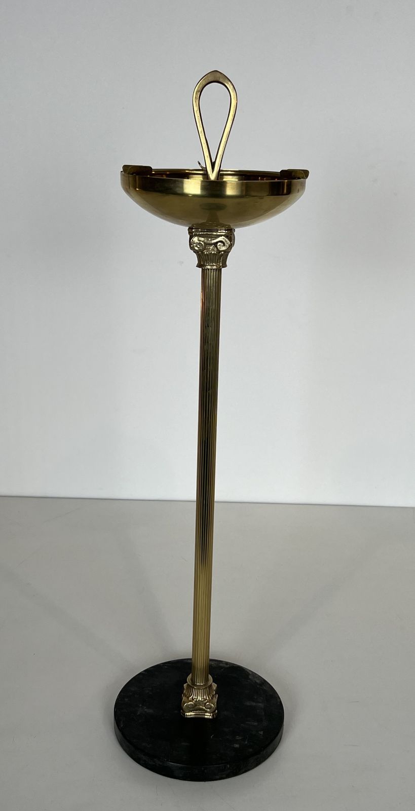 Candrier Of Neoclassical Style In Bronze, Brass And Black Marble Base In The Taste Of The House Jansen photo furniture