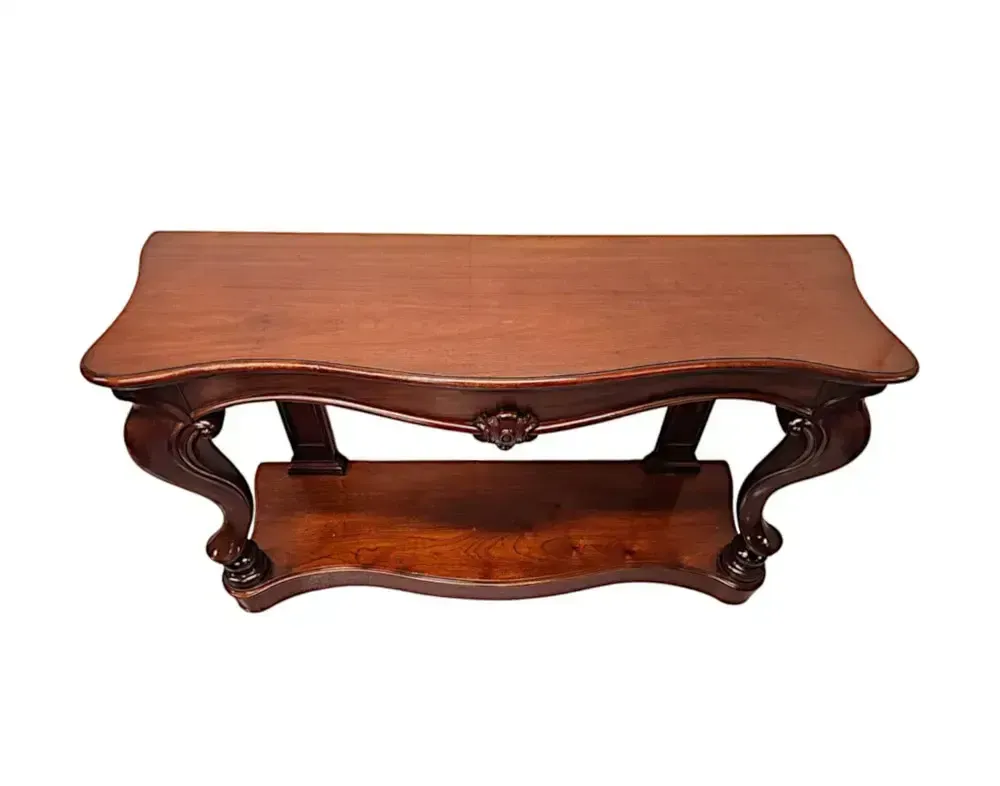 A Very Rare Pair Of 19th Century Cabriole Leg Console Tables photo 15049.2414