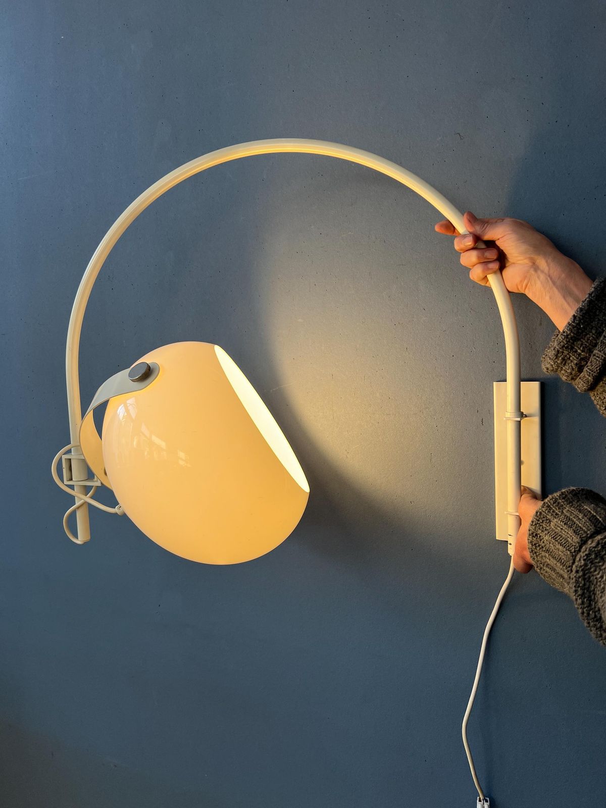 Vintage Dijkstra Space Age Mushroom Arc Wandlamp