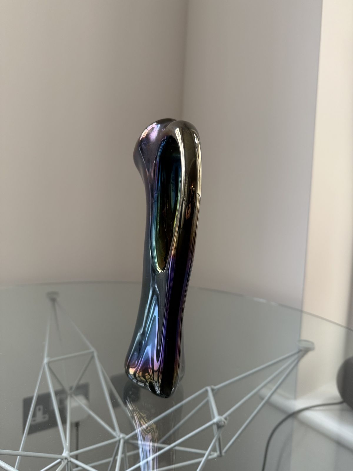 1952 Ansa Volante Iridescent Vase Giorgio Ferro Murano Avem Excellent Venini Era photo furniture
