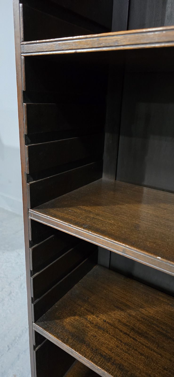 Top Quality Mahogany Breakfront Bookcase Of Small Proportions photo vintage