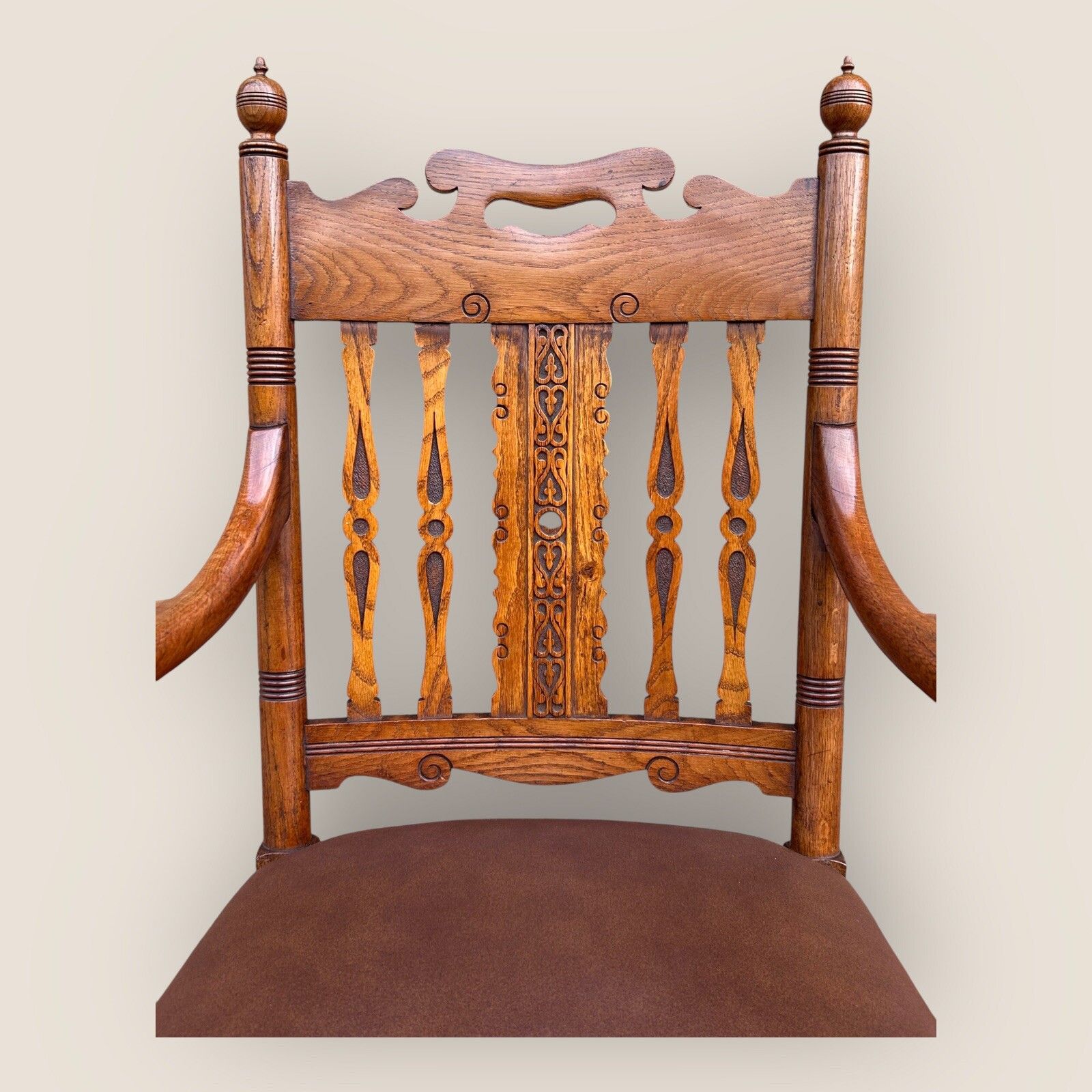 Gillows Victorian Oak Desk Chair Attributed To Bruce James Talbert photo vintage