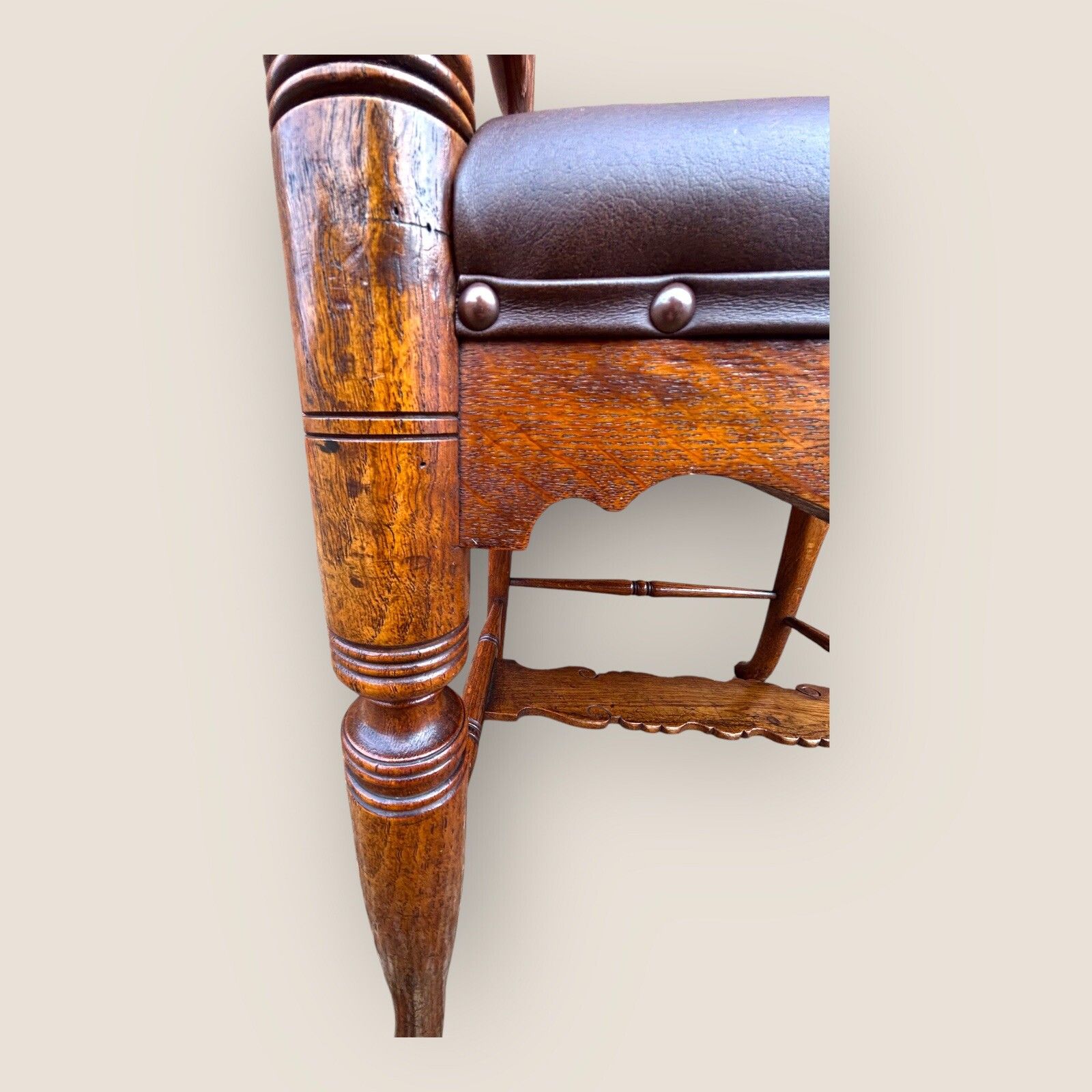 Furniture Gillows Victorian Oak Desk Chair Attributed To Bruce James Talbert photo